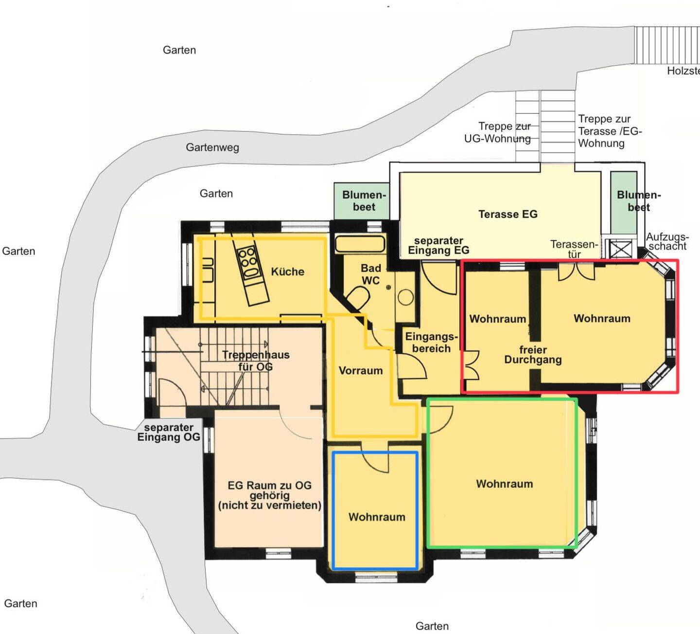 Ruhig und Idyllisch gelegene Erdgeschoss Wohnung in Halbhöhenlage, 70184 Stuttgart (Frauenkopf Mitte Ost Süd)