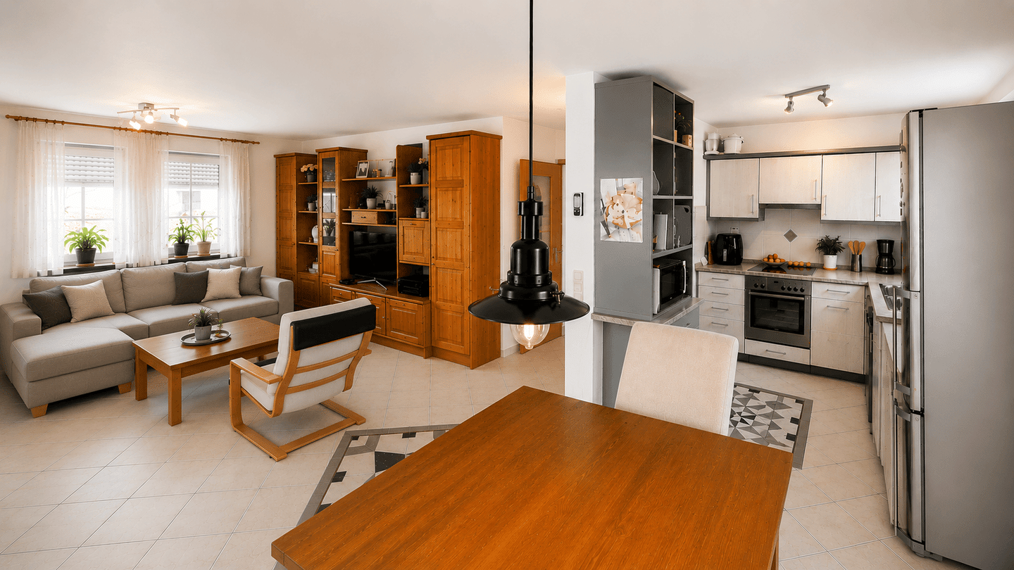 Klimatisierte 3-Zimmer-Wohnung mit Garten und Garage, 74385 Pleidelsheim