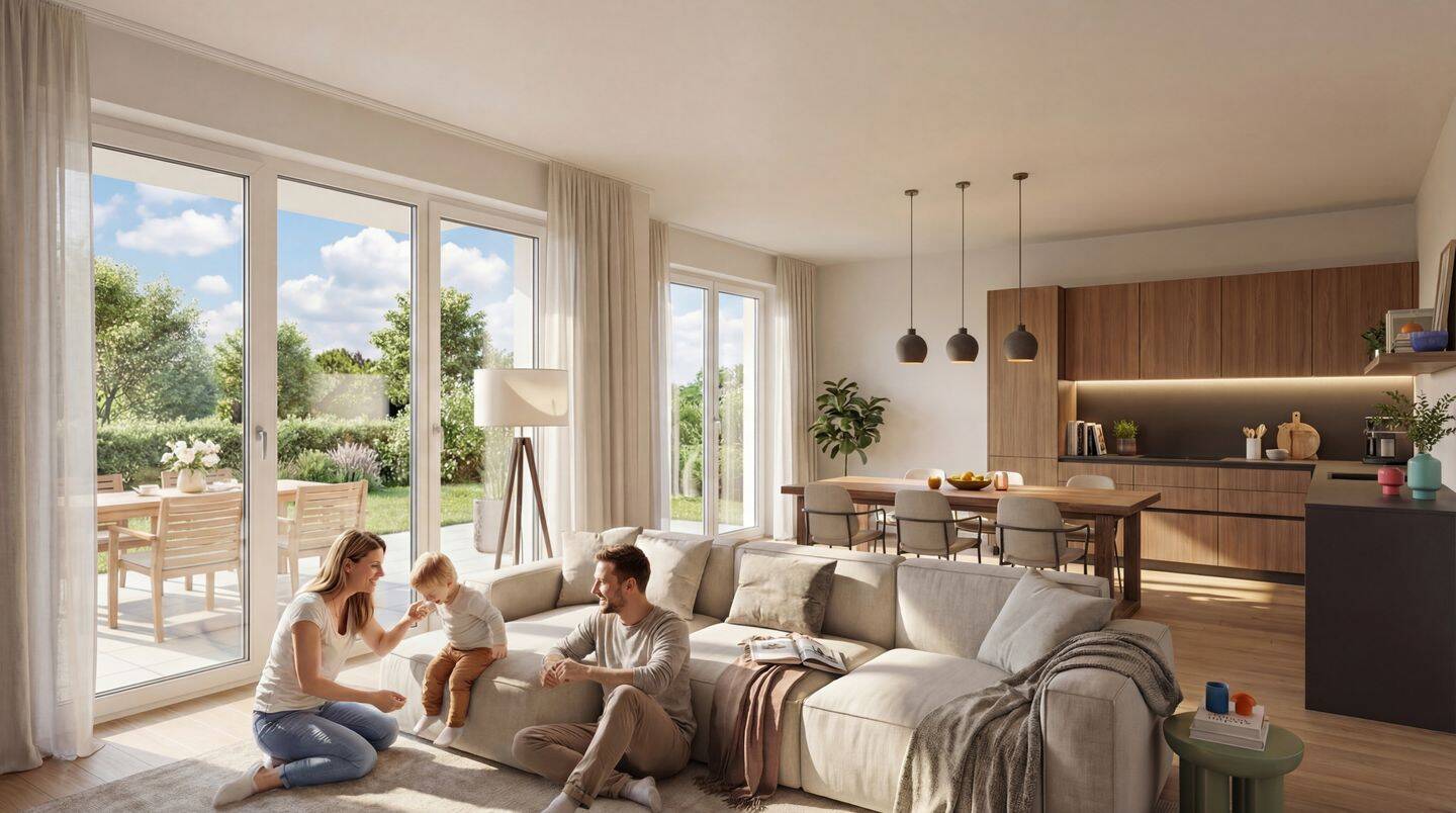 Moderne 2-Zimmer Neubauwohnung mit Terrasse ca. 73,74 m² – QNG-Standard & Finanzierung ab 0,6 % p.a., 33161 Hövelhof