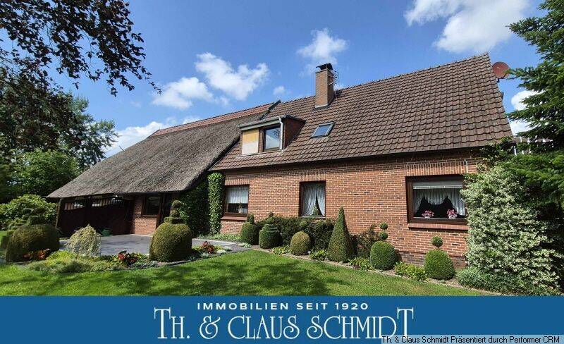 Bauernhaus mit Wohnhaus, Weide und Stallgebäude an der Hunte bei Elsfleth, 26931 Elsfleth