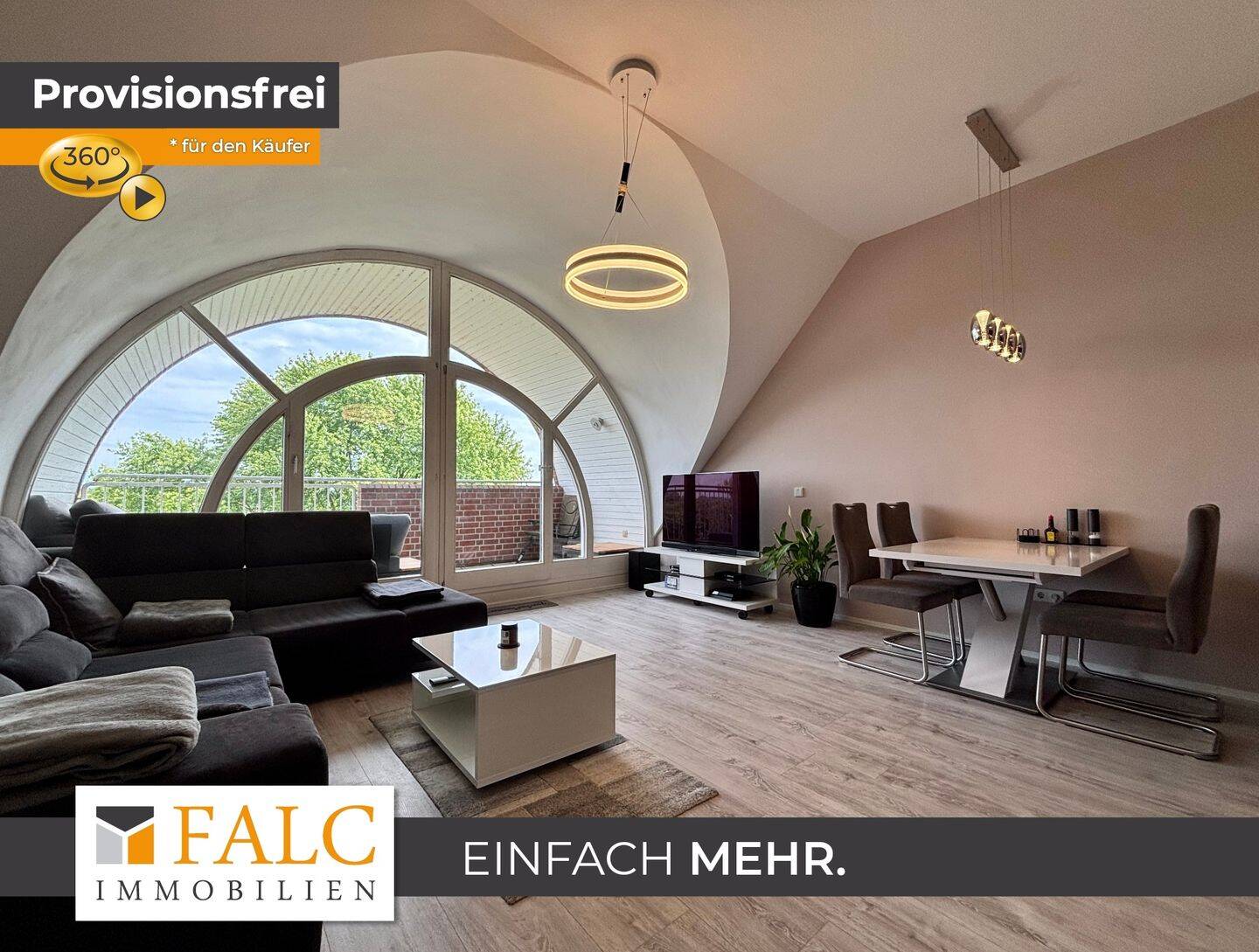 Charmante Dachgeschosswohnung mit Balkon und Kanalblick in Dorsten
