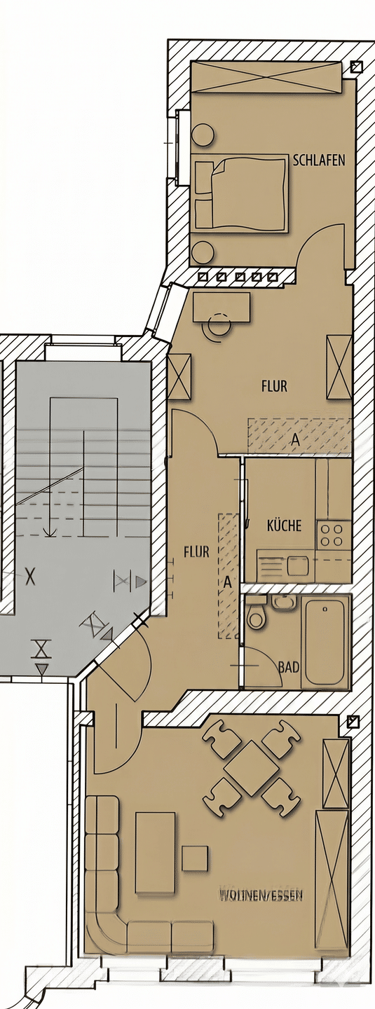 Sanierte 3-Raum-Wohnung in der Johannesvorstadt, 99086 Erfurt