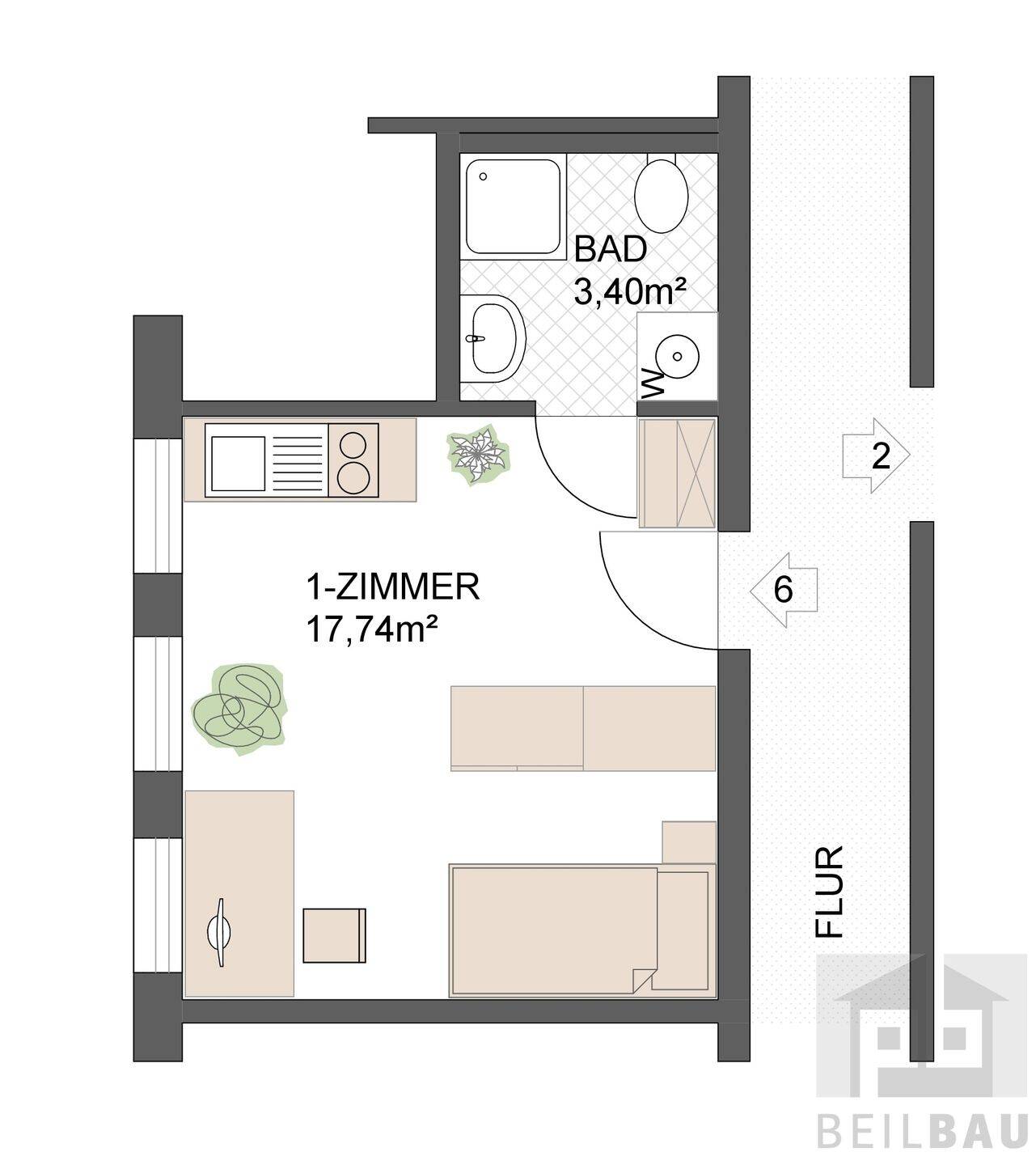 Attraktive Studentenwohnung!, 91595 Burgoberbach