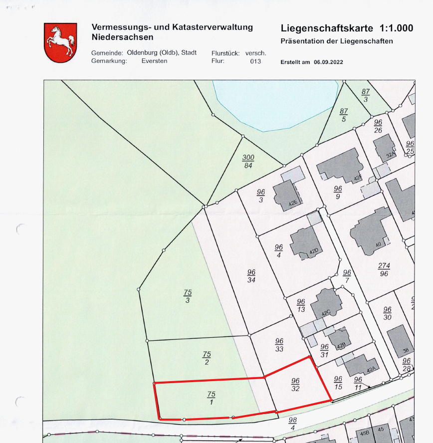 Provisionsfreies Baugrundstück in Tegelbusch mit Blick in die Natur, 26129 Oldenburg (Oldb) (Bloherfelde Innenstadt Wechloy)