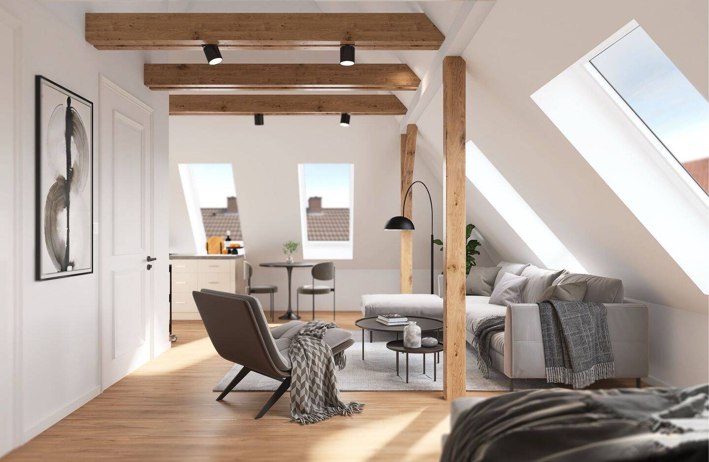 Kiel – Nähe Vieburger Gehölz – Neu ausgebautes Dachgeschoss im Erstbezugszustand, 24113 Kiel (Gaarden-Süd Hassee)