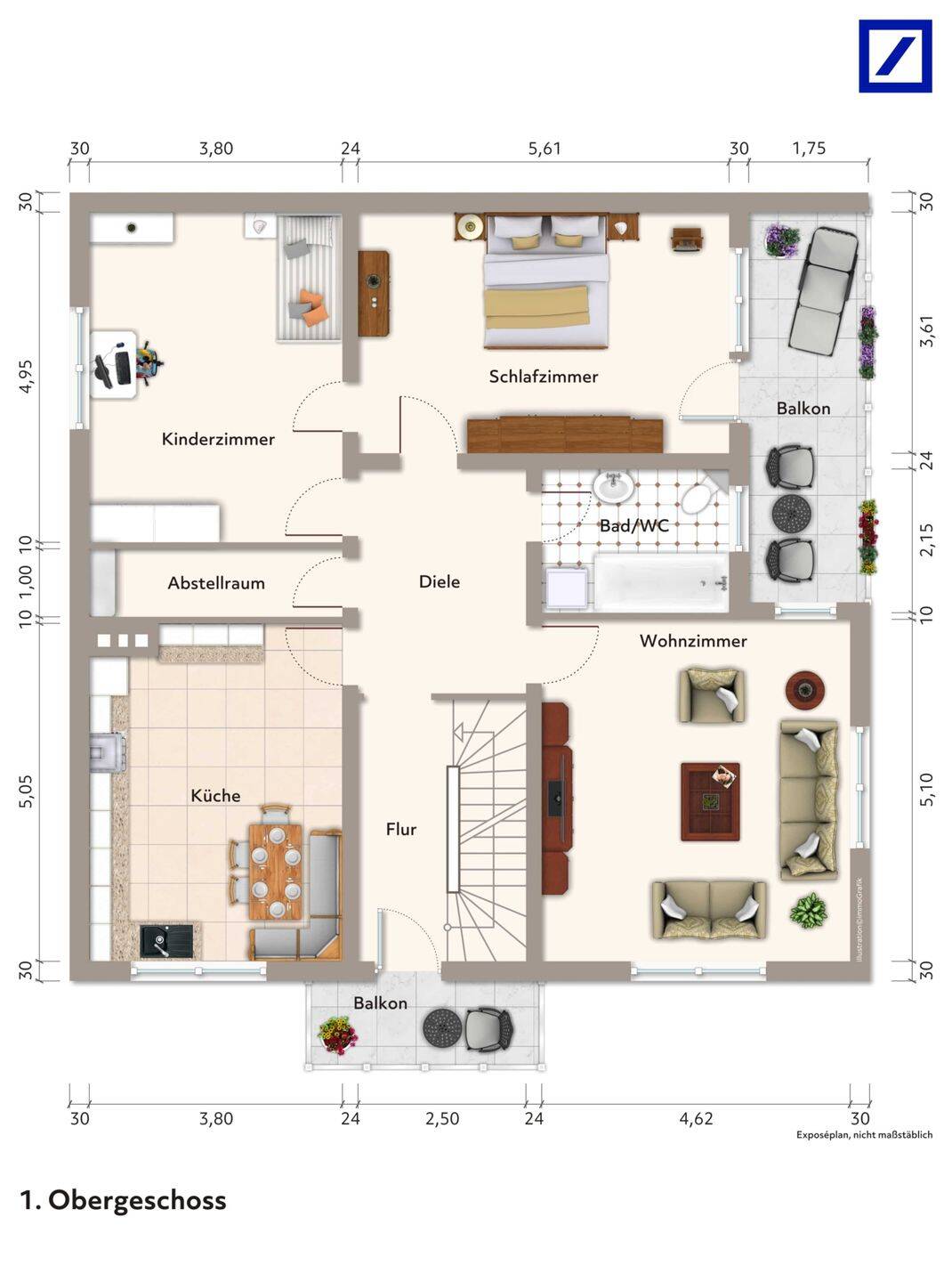 3- Zimmer Wohnung in Bischbrunn direkt vom Eigentümer zu vermieten, 97836 Bischbrunn