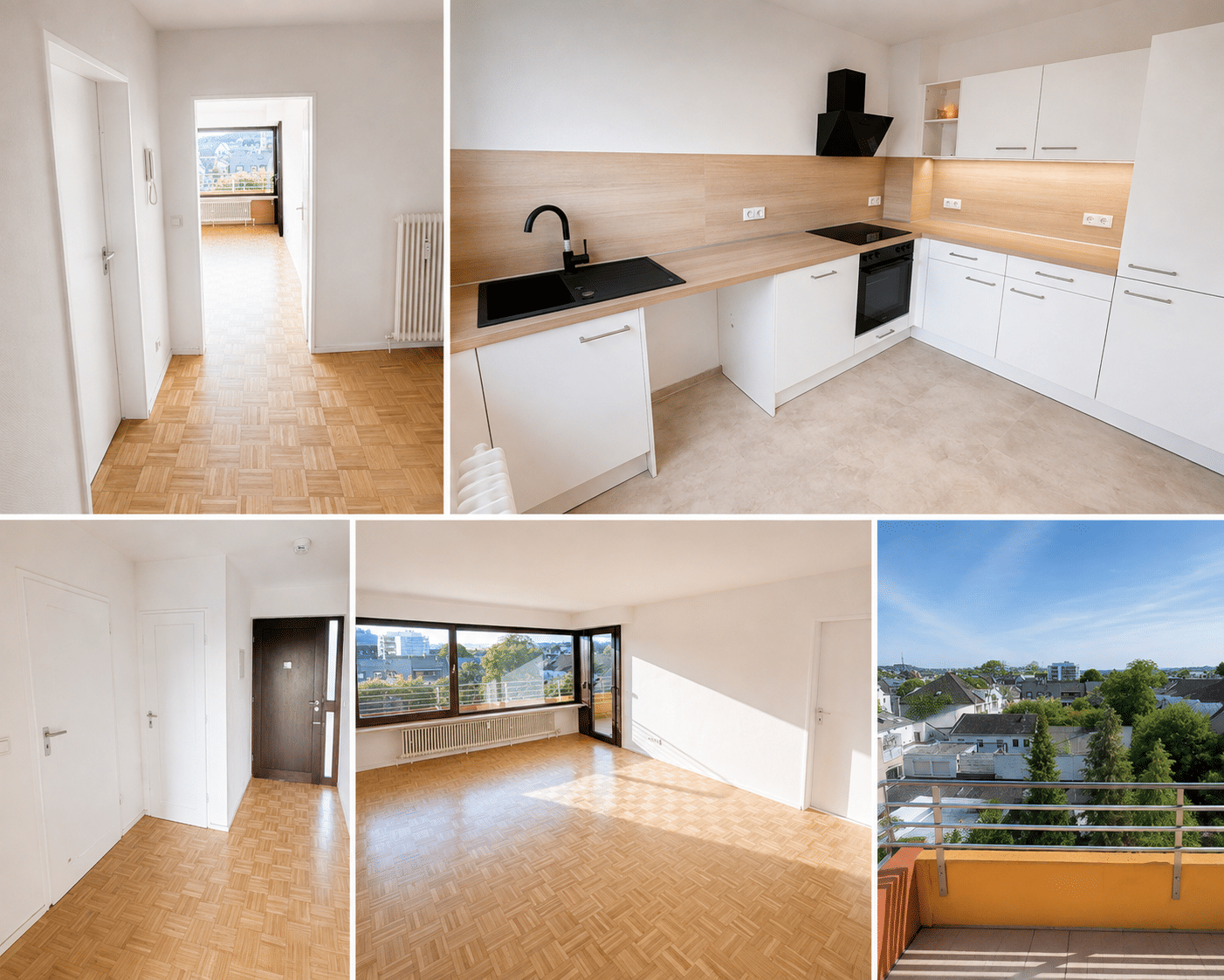Moderne 2-Zimmer-Wohnung, komplett renoviert, mit neuer Küche, großem Balkon und Weitblick über die Trierer Innenstadt, 54290 Trier (Innenstadt Trier-Süd)