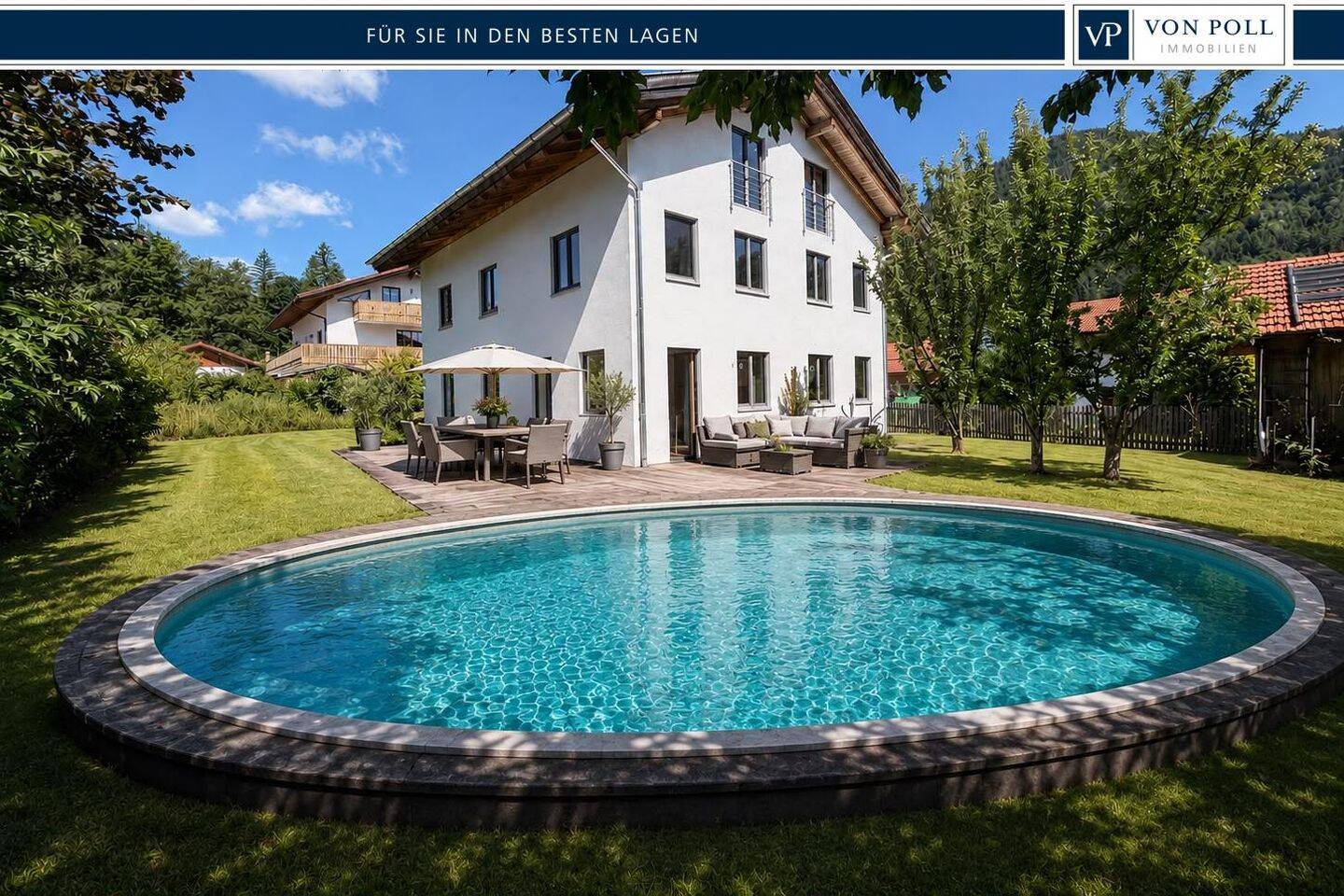 Exklusives Einfamilienhaus in Bestlage mit Bergblick und sonnigem Grundstück, Pool& Energieklasse A+, 83727 Schliersee