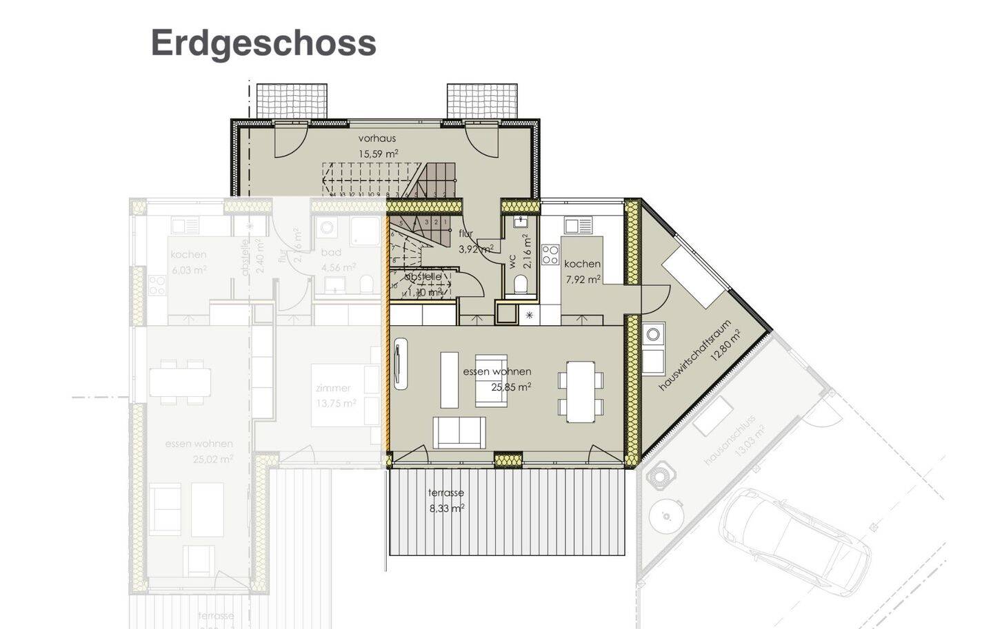 Moderne 4-Zimmer-Maisonettwohnung mit Terrasse und Garten im Niedrigenergiehaus., 84428 Buchbach