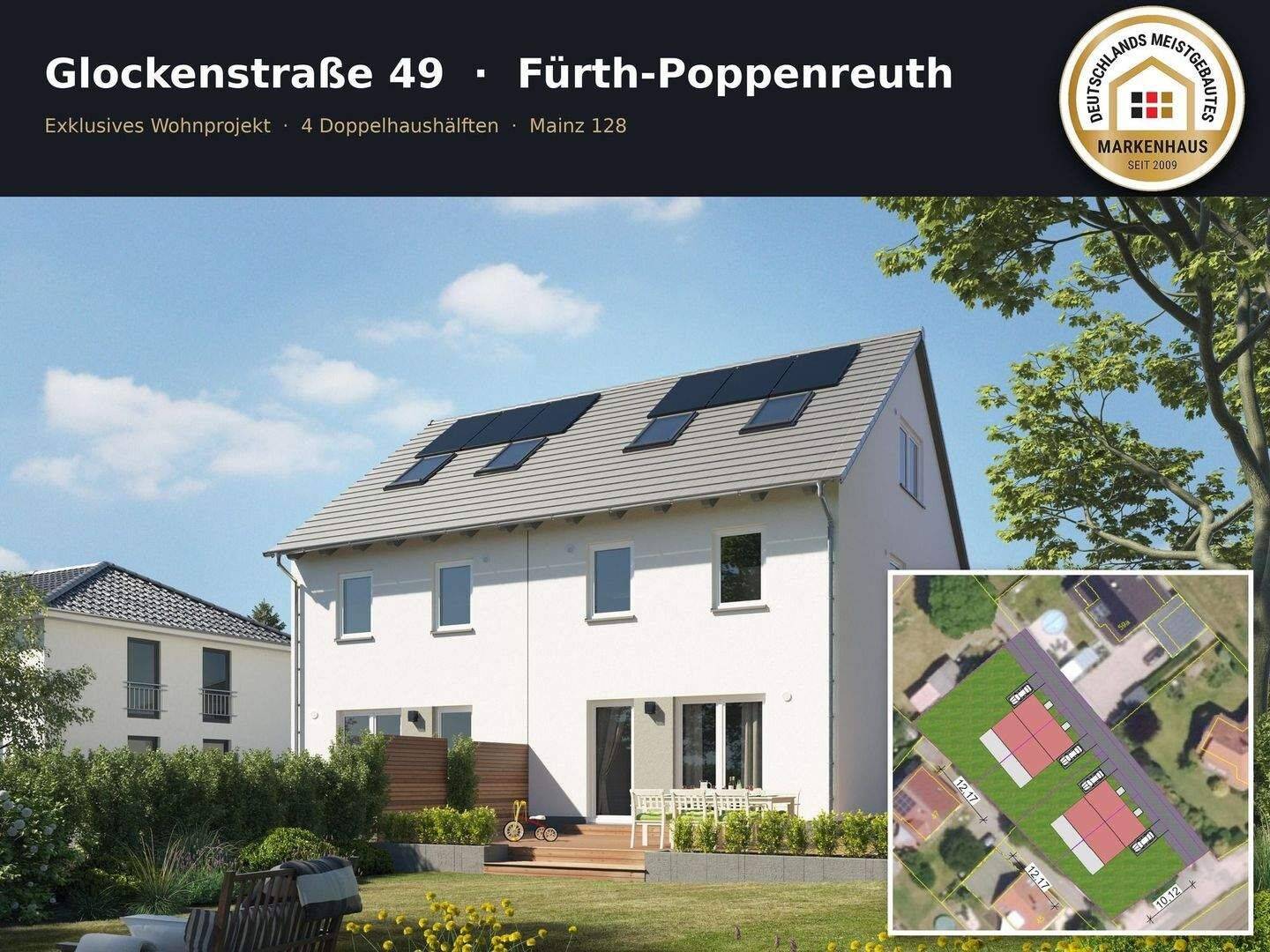 Fürth: Neubau DHH| Komplettpreis inkl. Grundstück & Baunebenkosten, 90765 Fürth