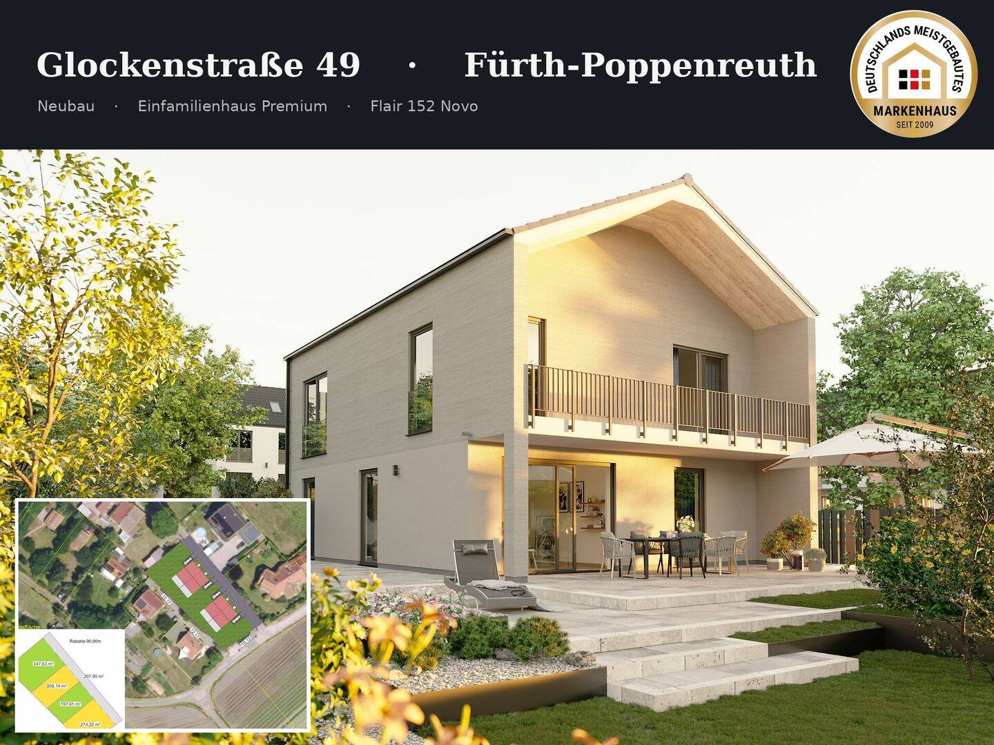 Fürth: Neubau Einfamilienhaus Premium | Komplettpreis inkl. Grundstück & Baunebenkosten, 90765 Fürth