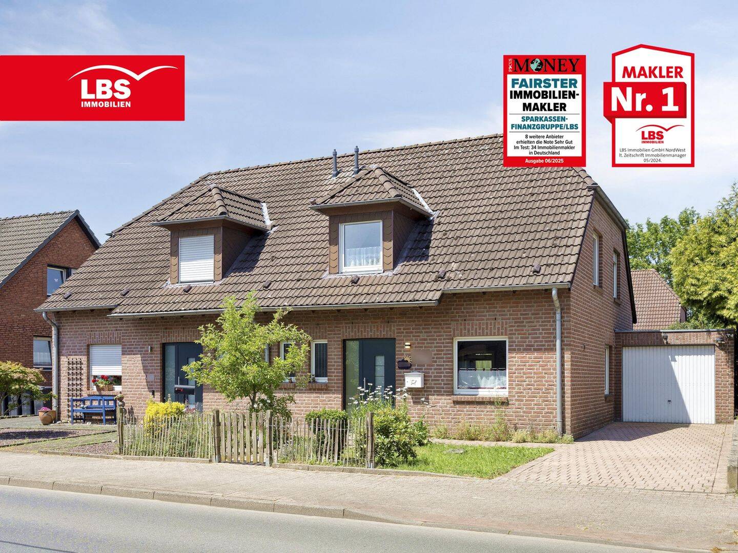 Gemütliche Doppelhaushälfte in Kalkar-Appeldorn mit Garage & tollem Garten, 47546 Kalkar