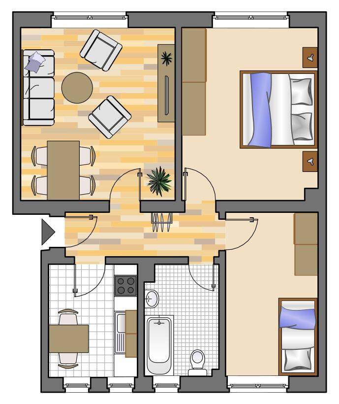 Demnächst frei! 3-Zimmer-Wohnung in Herten Disteln, 45699 Herten