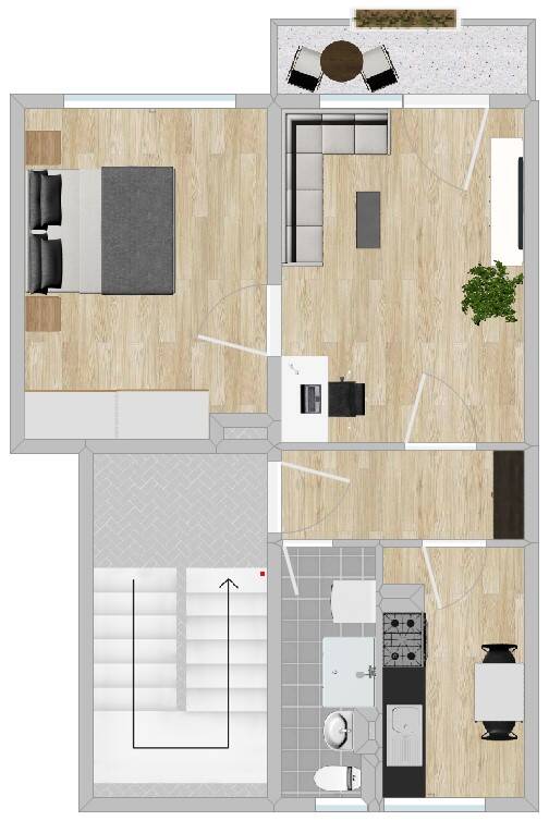 2-Raum-Wohnung mit Balkon am Stadtrand, 1589 Riesa