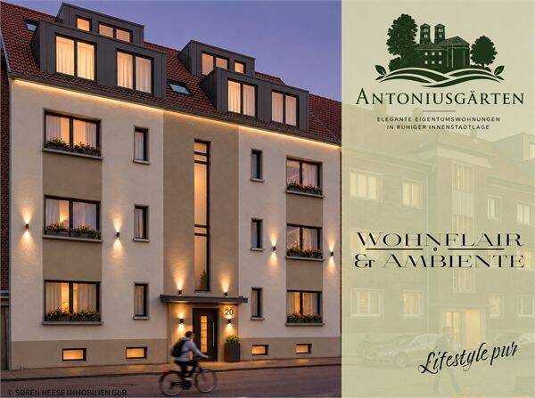 MS-Promenade und Aasee in wenigen Schritten: Die Antoniusgärten, 48151 Münster (Aaseestadt Centrum Geist)