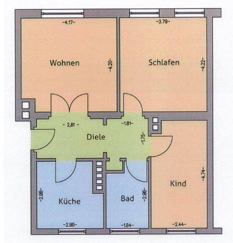 3-Raum-Wohnung in Reutershagen, 18069 Rostock (Evershagen Gartenstadt/Stadtweide Kröpeliner Tor-Vorstadt Reutershagen Schmarl)