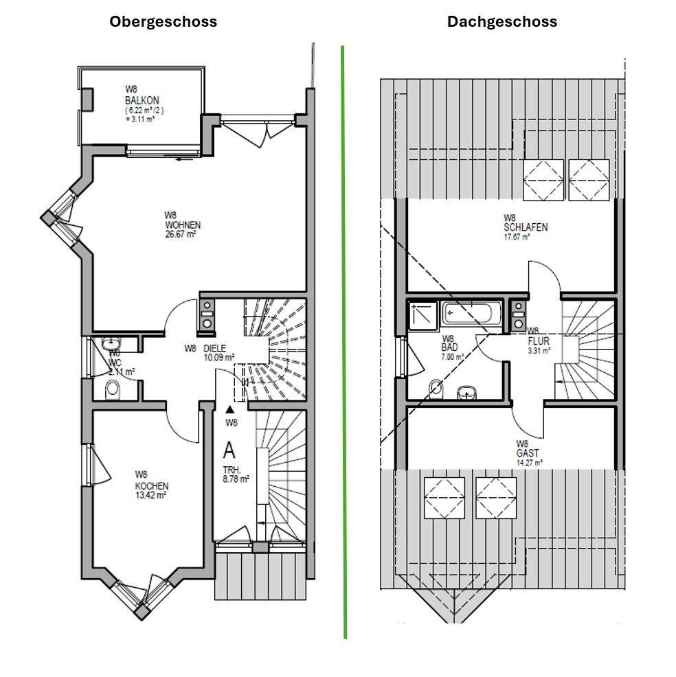 Moderne Maisonettewohnung mit Balkon & Blick ins Grüne – 3 Zimmer auf 107 m² in Lauf, 77886 Lauf