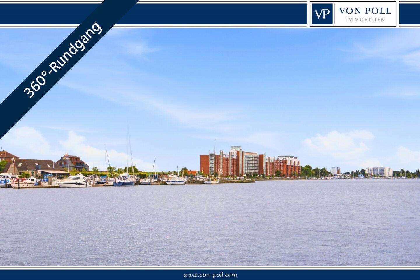 Blick auf den Jadebusen und den großen Hafen – Moderne Eigentumswohnung – 6. Obergeschoss Südstrand, 26382 Wilhelmshaven (Bant Heppens Innenhafen Innenstadt Siebethsburg)