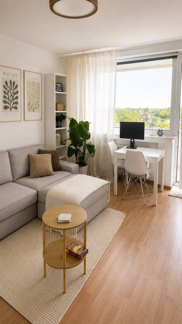 Stilvoll möblierte 1-Zimmer-Wohnung mit Balkon und Weitblick in Hannover-Oberricklingen, 30459 Hannover