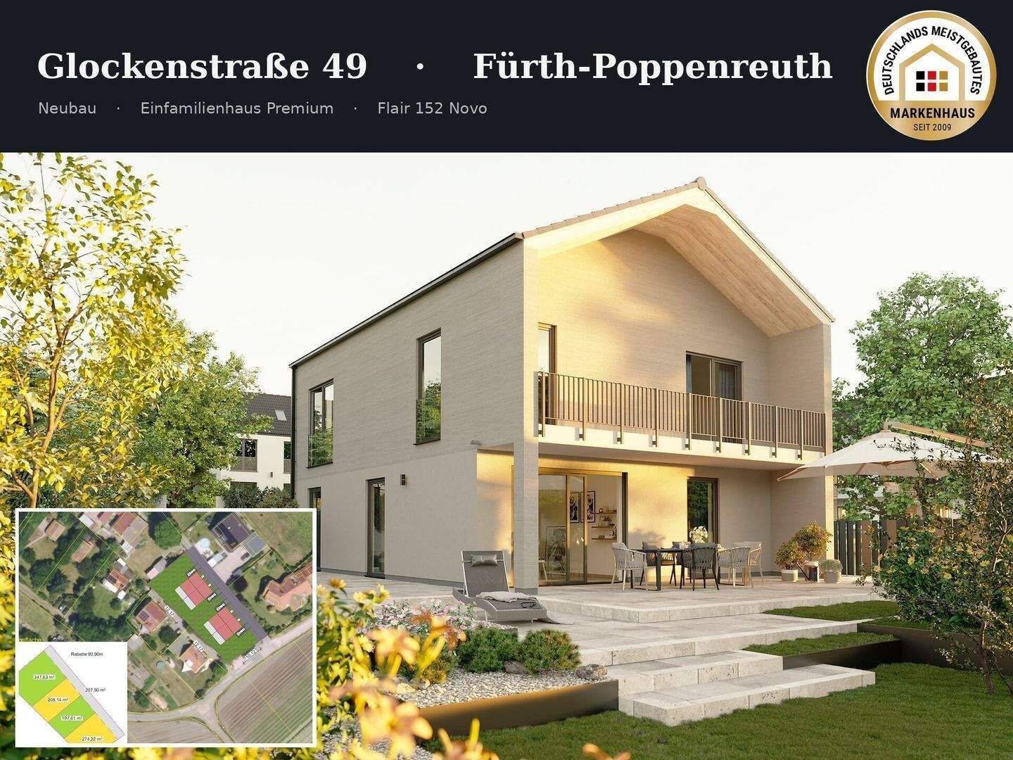 Fürth: Neubau Einfamilienhaus Premium | Komplettpreis inkl. Grundstück & Baunebenkosten, 90765 Fürth