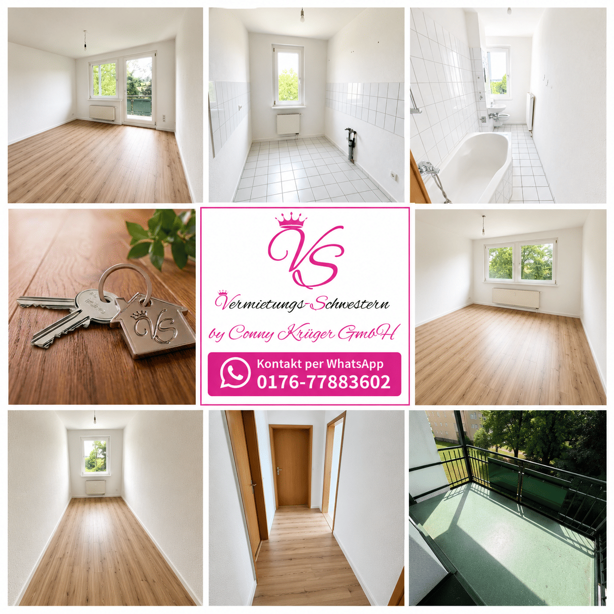 3-Zimmer-Wohlfühlwohnung mit Balkon und Tageslichtbad, 9127 Chemnitz