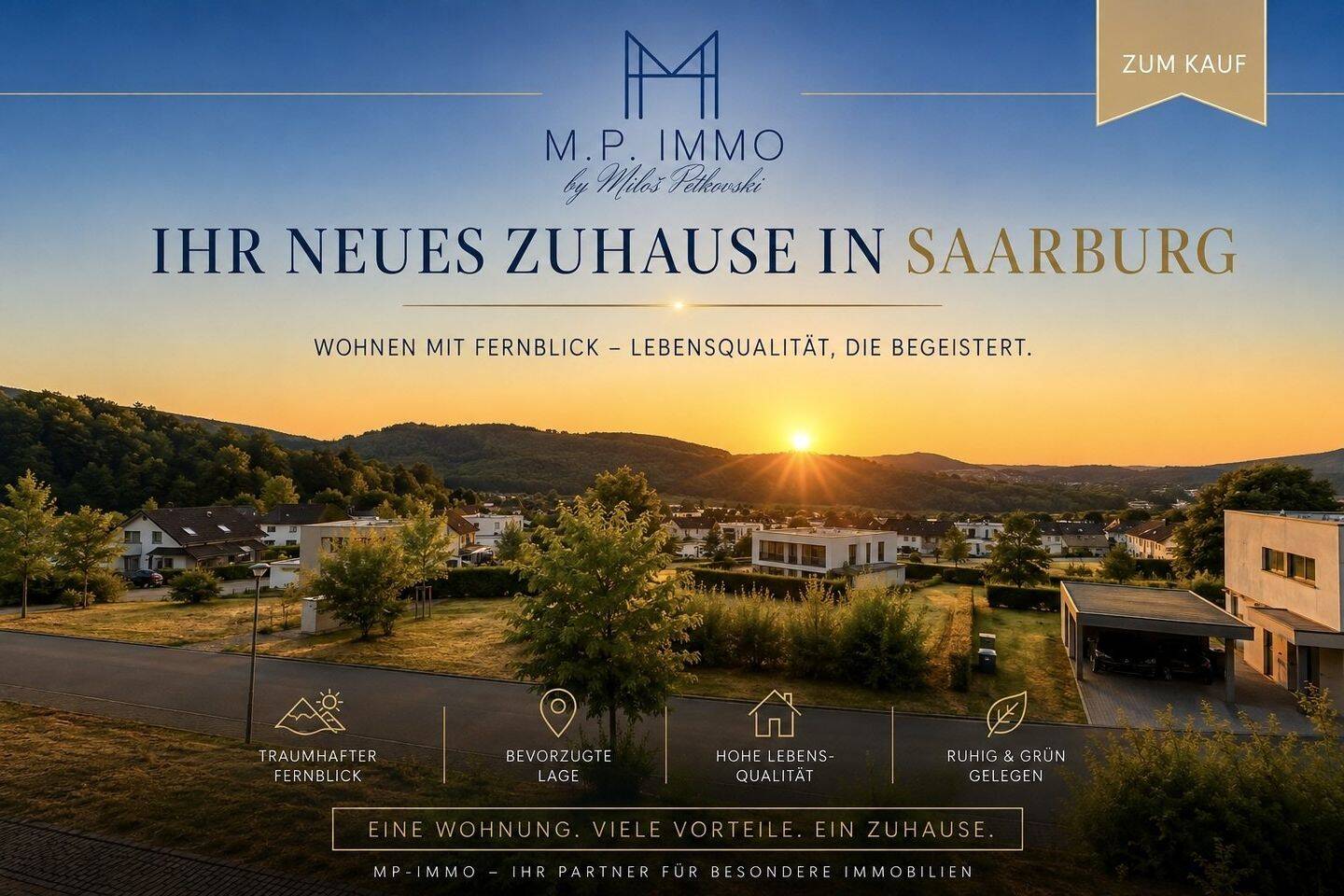 Ihr neues Zuhause mit drei Sonnenbalkonen über den Dächern von Saarburg! – 54439 Saarburg – Bild 1 von 1