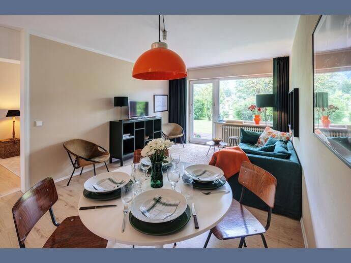 Möbliert: Schöne Terrassenwohnung im Retrostil in Kreuth-Weissach, 83700 Kreuth