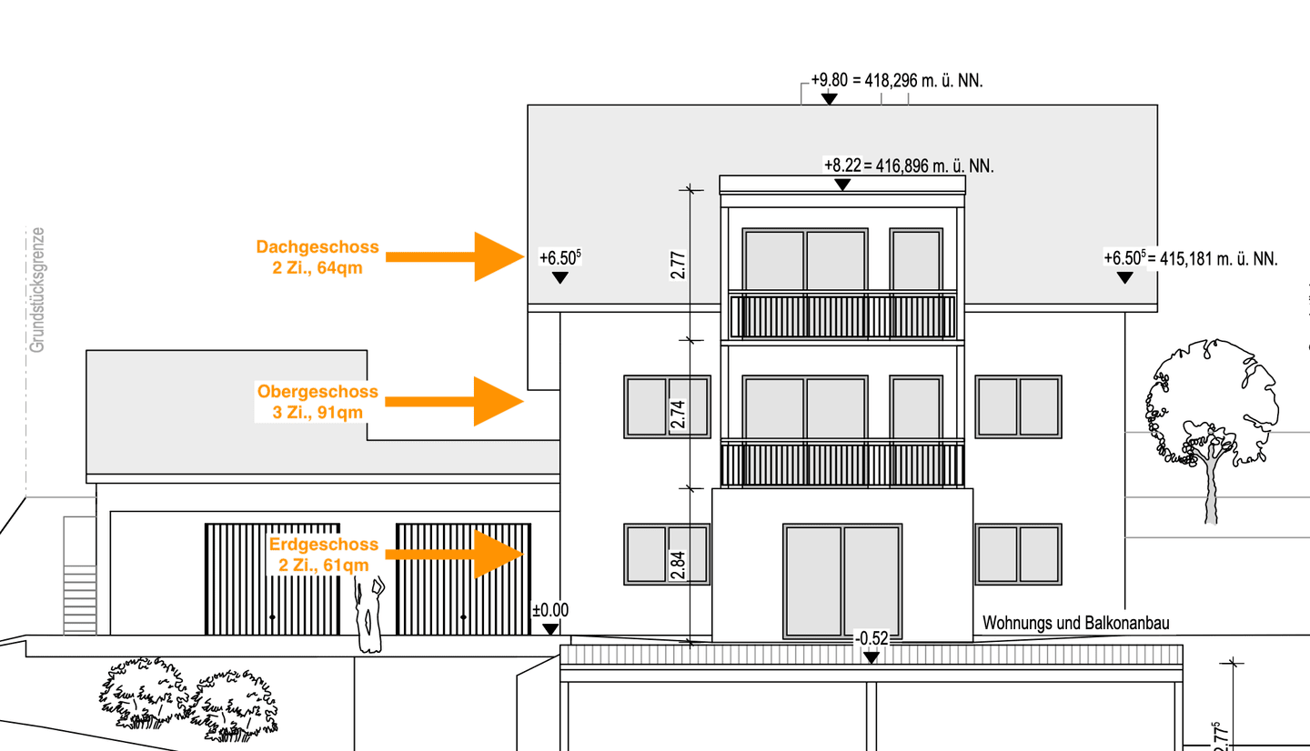 Moderne, kernsanierte 2-Zimmer-Wohnung mit Terrasse und Ausblick in Horheim (61 m²), 79793 Wutöschingen