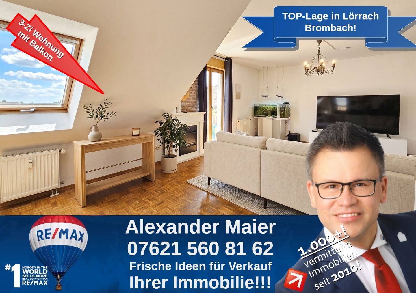 Gepflegte und günstige 3-Zi-Wohnung zentral in Brombach!, 79541 Lörrach