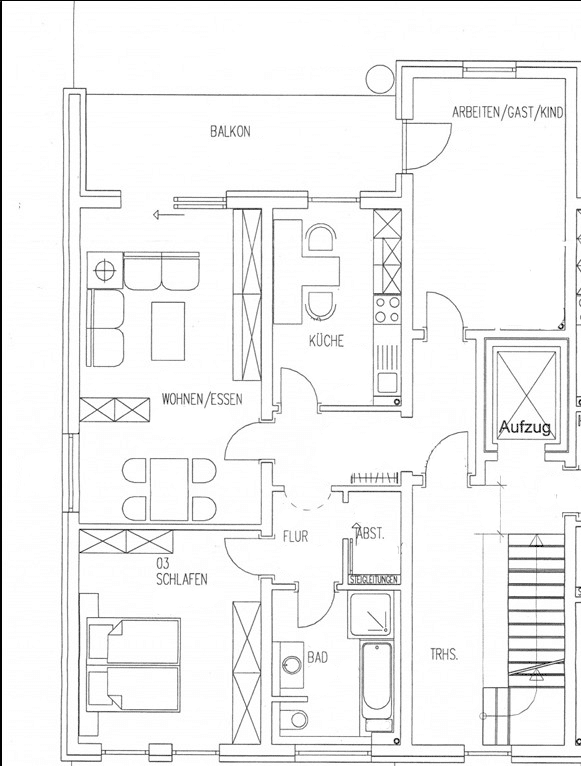 3-Zimmer Wohnung in der Innenstadt von Fulda – inkl. Einbauküche, neuem Badezimmer und TG-Stellplatz, 36037 Fulda