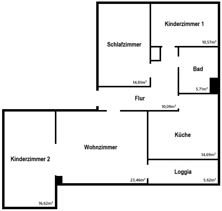 4-Zimmer-Wohnung in Alt-Wolfsburg (Erstbezug nach Sanierung mit Loggia und EBK), 38448 Wolfsburg