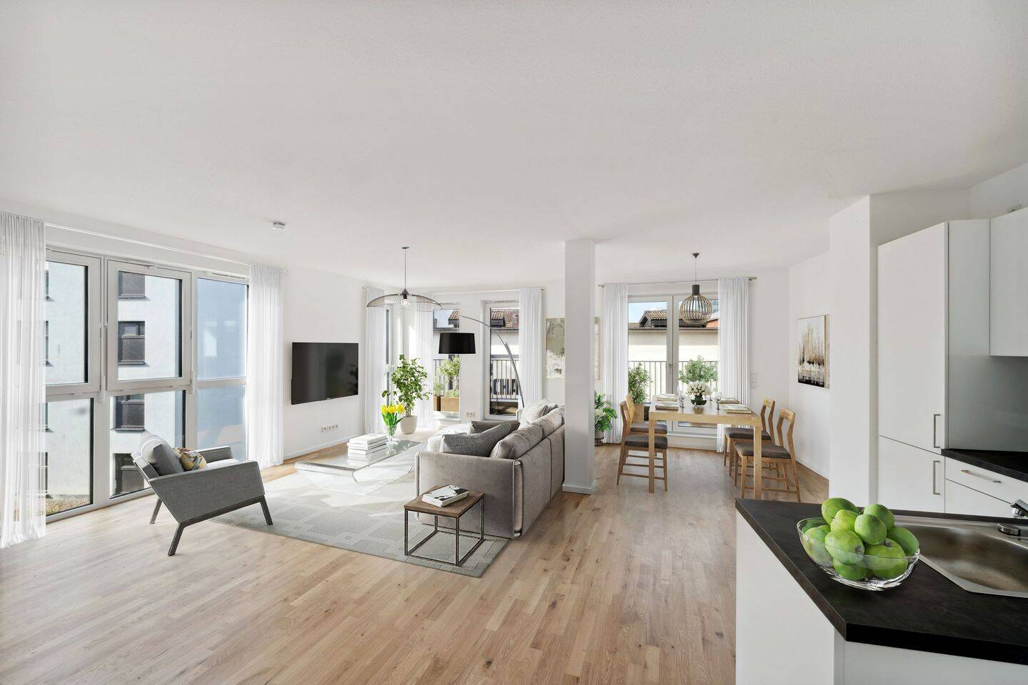 3-Zimmer-Wohnung mit Terrasse/Balkon am Kieler Bootshafen, 24103 Kiel (Altstadt Damperhof Exerzierplatz Vorstadt)