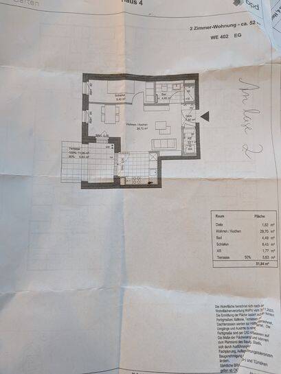 Moderne EG 2 Zimmer-Wohnung (Erstbezug 2021) mit Gartenanteil im Verlegerviertel in Darmstadt, 64295 Darmstadt (Darmstadt)