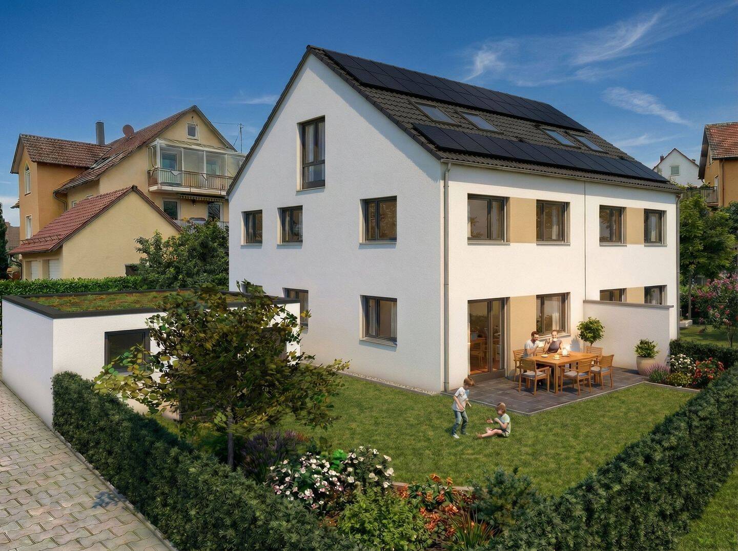 Neubau Doppelhaushälften mit Garage in Regensburg-Keilberg, 93055 Regensburg (Brandlberg-Keilberg Burgweinting-Harting Innenstadt Ostenviertel Schwabelweis)