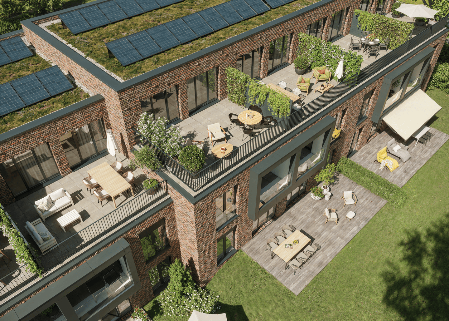 Großzügige Dachterrasse mit Blick ins Grüne, 22607 Hamburg (Altona Bahrenfeld Groß Flottbek Nienstedten Othmarschen)