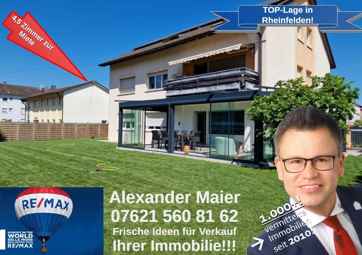 Familienfreundlich & grenznah: Großzügige 4,5-Zimmer-Wohnung mit Wintergarten in Rheinfelden, 79618 Rheinfelden (Baden)