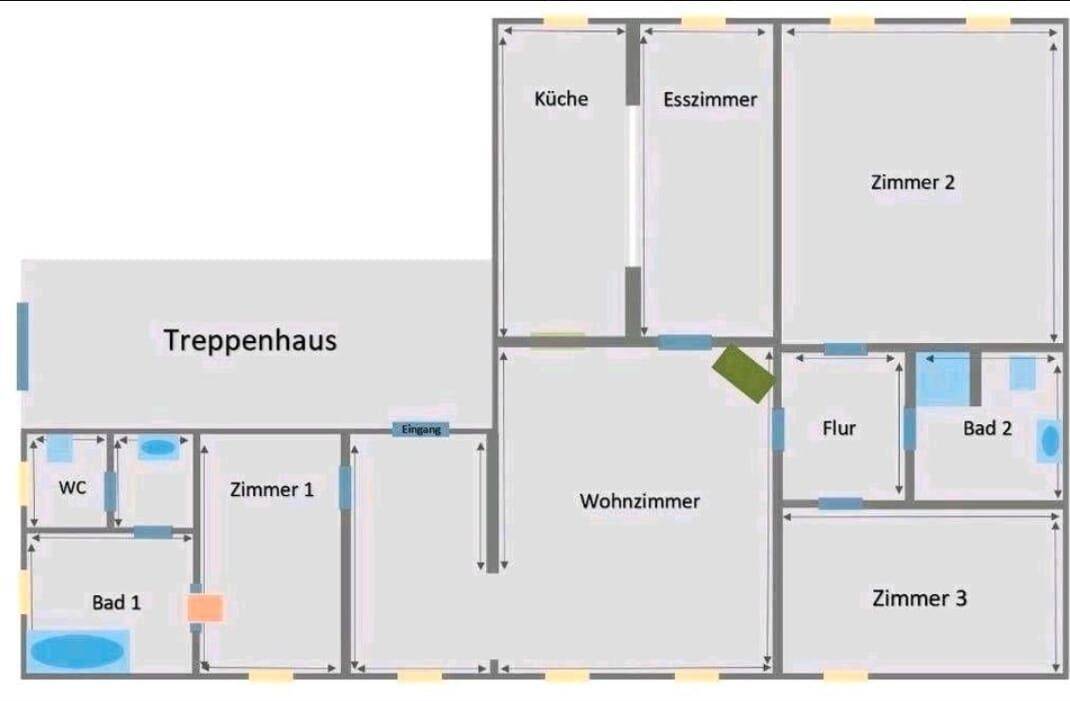 Sanierte Altbauwohnung kurz vor Fertigstellung – 5 Zimmer, Kamin, 2 Bäder und Gartenmitbenutzung, 15517 Fürstenwalde/Spree