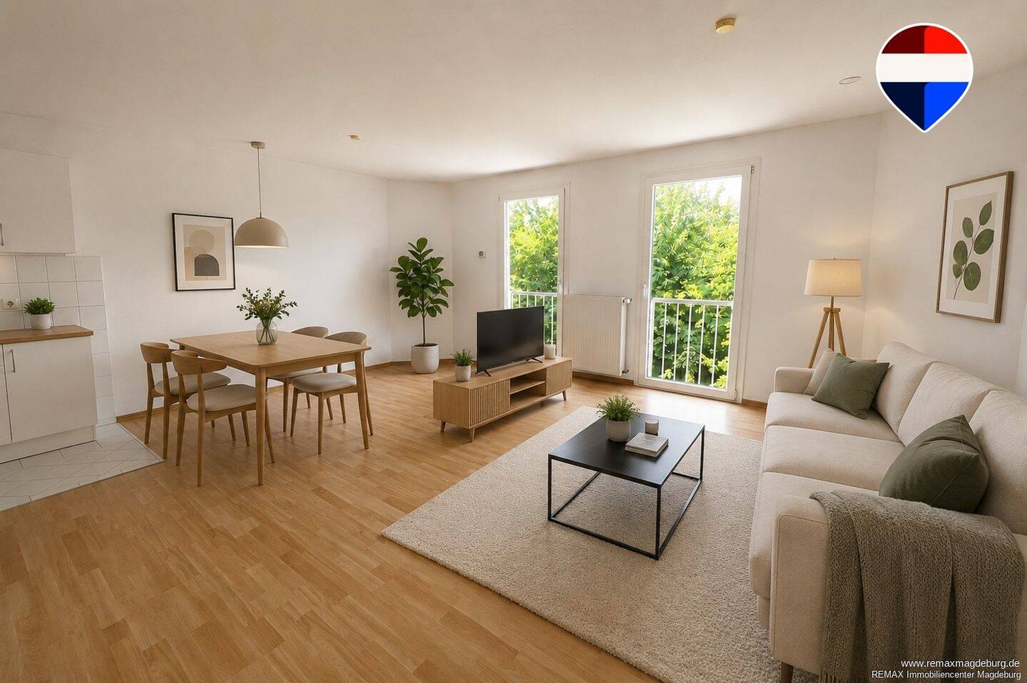 Helle 2-Zimmer-Wohnung in Niederndodeleben – Perfekt für Singles oder Paare, 39167 Hohe Börde