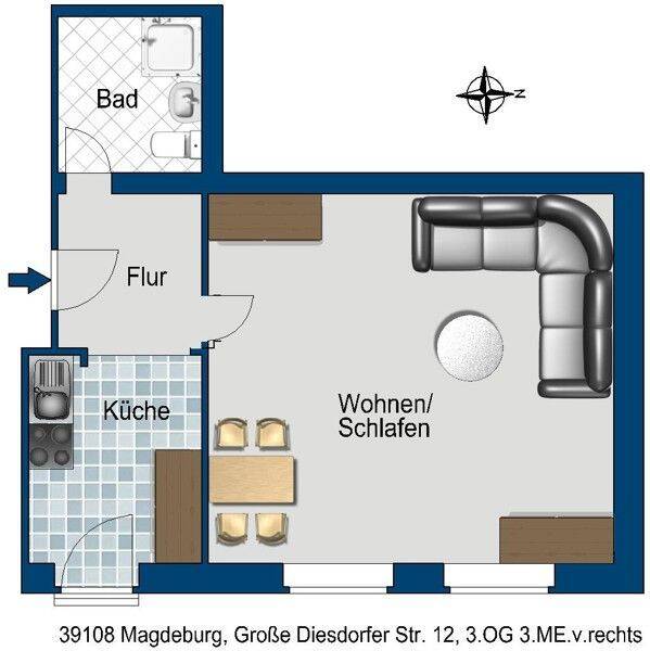 Nach Renovierung sofort bezugsfertig!, 39108 Magdeburg (Altstadt Stadtfeld Ost)