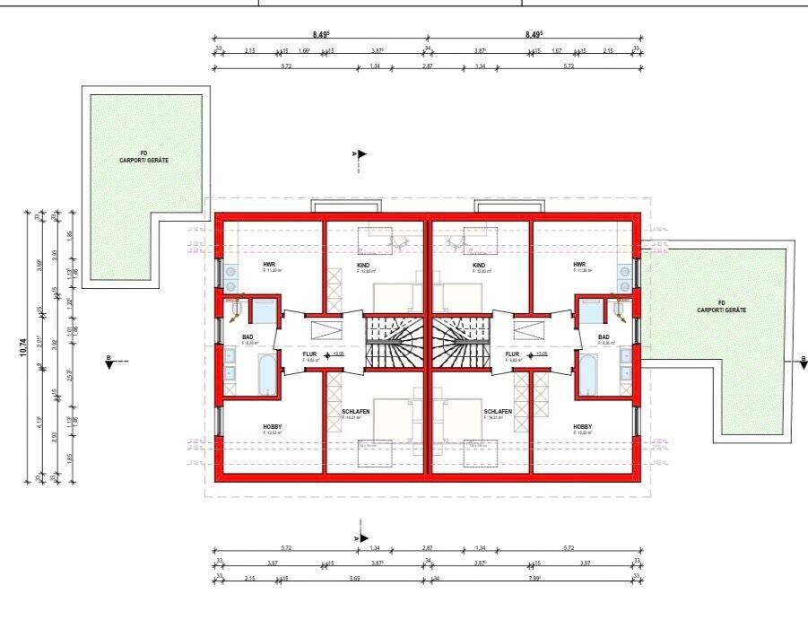 Wohnen am Wasser – Neubau DHH in Ostercappeln zu vermieten, 49179 Ostercappeln