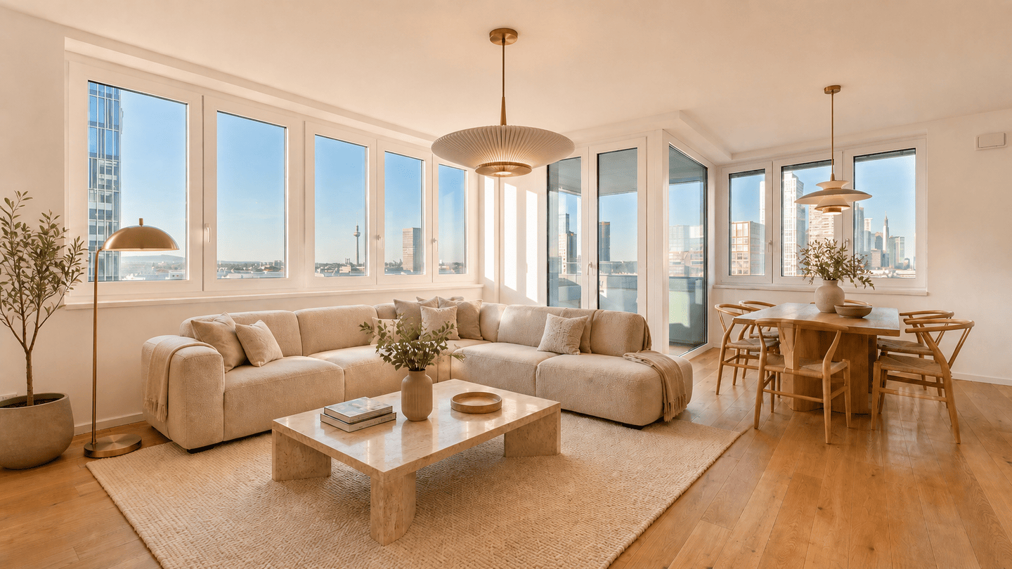 Skyline views – Concierge – Towerlife – Ideal geschnittene 3-Zimmer-Wohnung im PRAEDIUM, 60486 Frankfurt am Main (Bockenheim Gallus Rödelheim Westend-Süd)