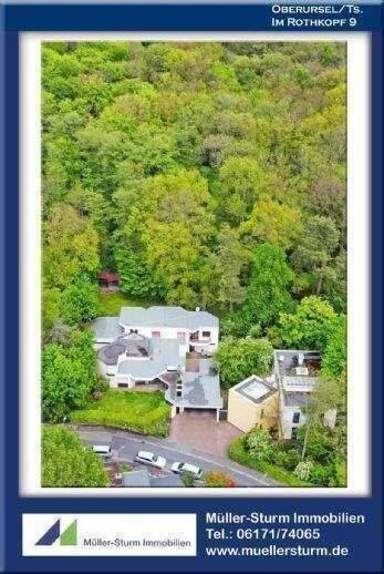 OBERURSEL/Ts.: Freistehende Bauhaus-Villa direkt am Waldrand und fußläufig zur FIS !, 61440 Oberursel (Taunus)