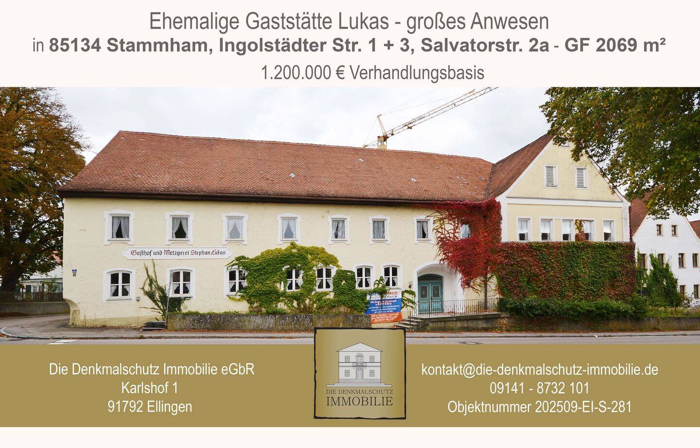 ehemalige Gaststätte Lukas – großes Anwesen, 85134 Stammham
