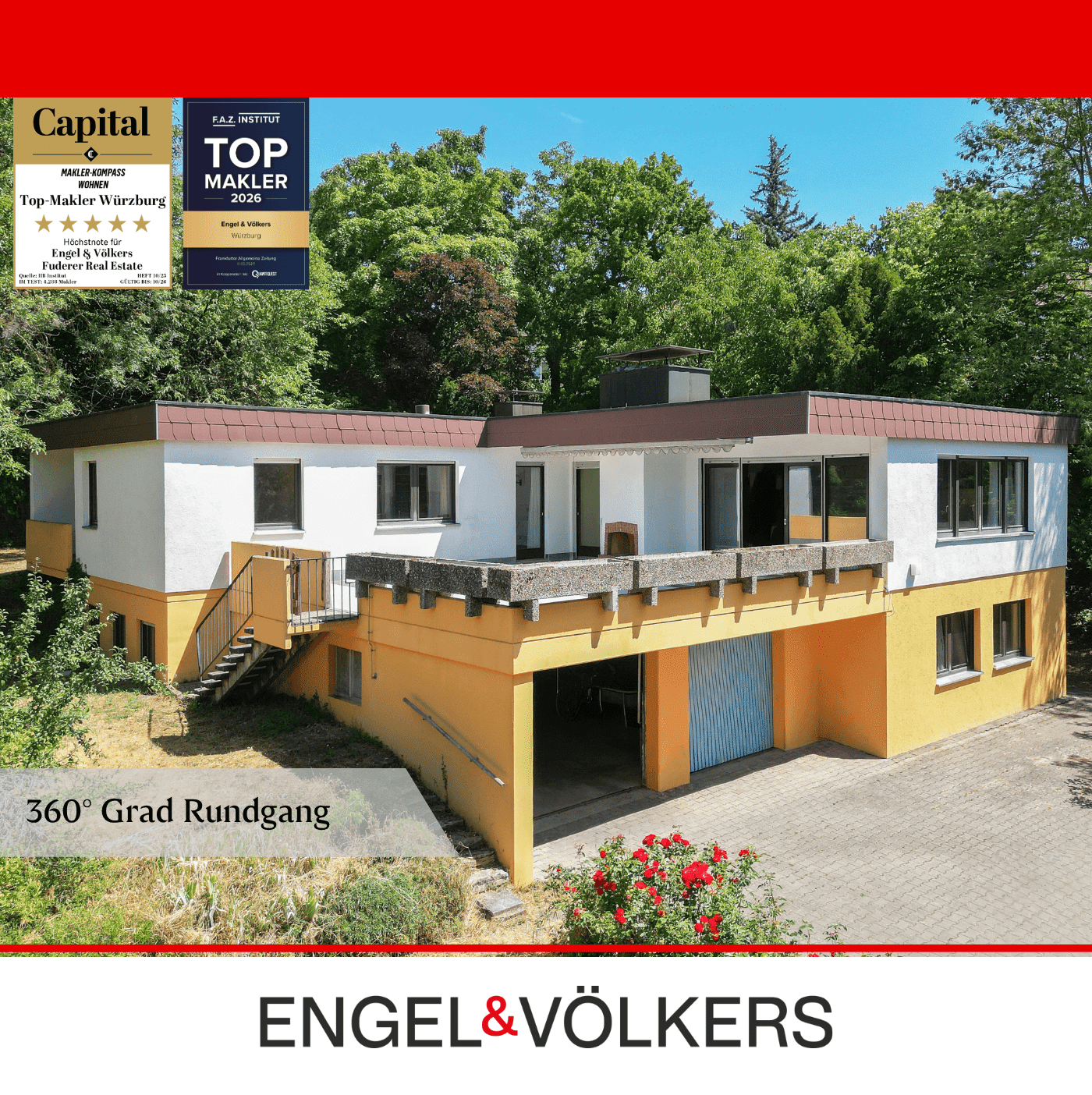 Ein seltenes Juwel an der Ebertsklinge – Wohnen auf einer Ebene mit traumhaftem Grundstück, 97074 Würzburg (Frauenland Sanderau)