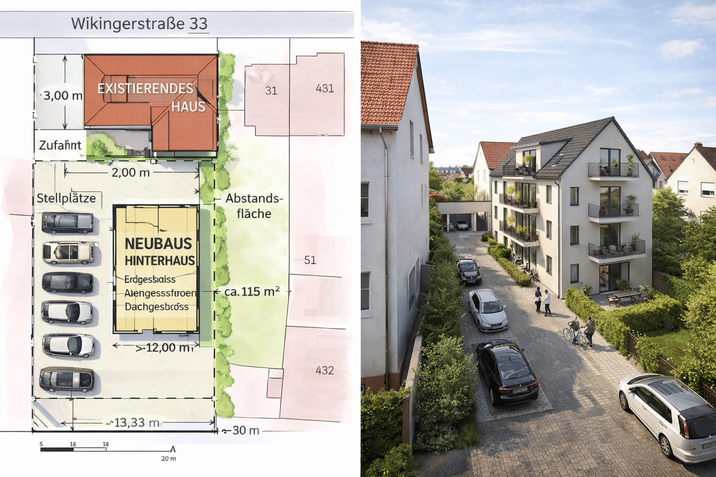 Mehrfamilienhaus mit Baureserve – 3 Wohnungen + ca. 300 m² · Offenbach-Bieber · provisionsfrei, 63069 Offenbach am Main (Lauterborn Offenbach am Main Rosenhöhe)