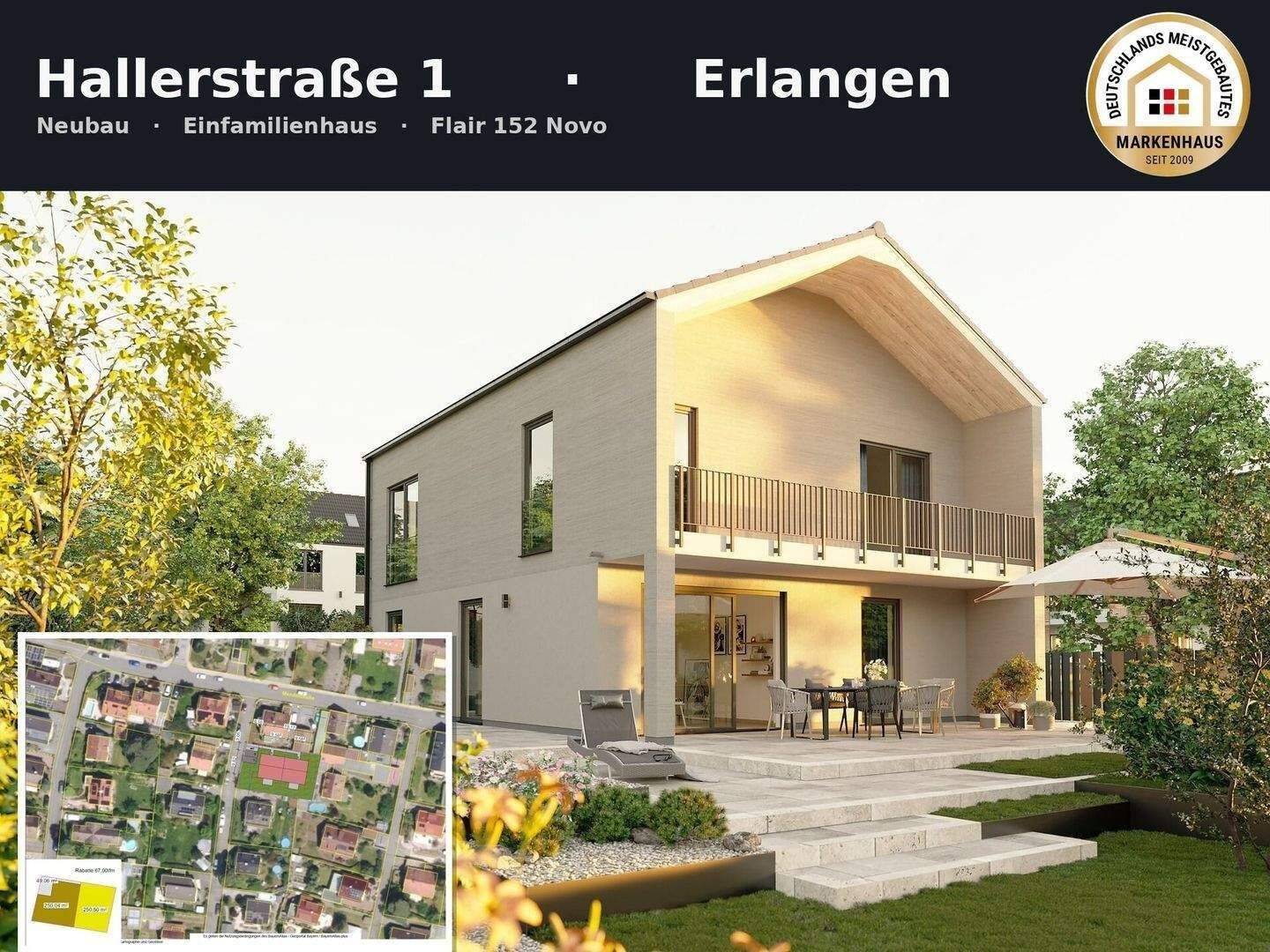 Erlangen: Neubau Einfamilienhaus Premium | Komplettpreis inkl. Grundstück & Baunebenkosten, 91058 Erlangen (Bruck Eltersdorf Erlangen-Süd Sebaldussiedlung Tennenlohe)