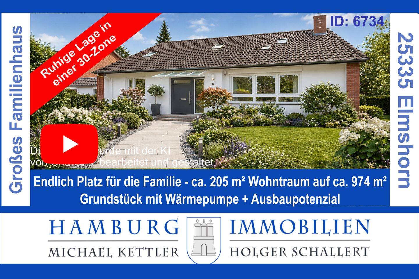 Endlich Platz für Ihre Familie: Ca. 205 m² Wohntraum mit großem Garten in 25337 Elmshorn, 25337 Elmshorn