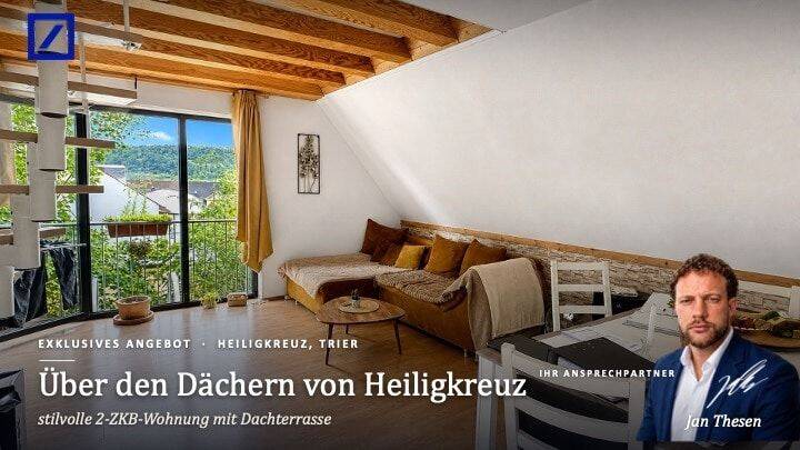 Über den Dächern von Heiligkreuz – stilvolle 2-ZKB-Wohnung mit Dachterrasse, 54295 Trier