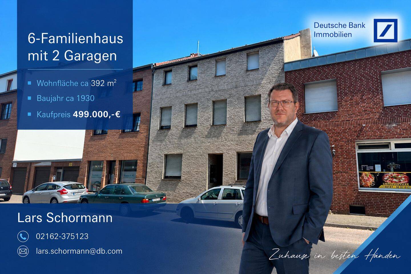 MG-Pesch: Mehrfamilienhaus mit 6 Wohneinheiten plus Garagen – mit Mietsteigerungspotential, 41065 Mönchengladbach (Hardterbroich Hermges Lürrip Pesch)