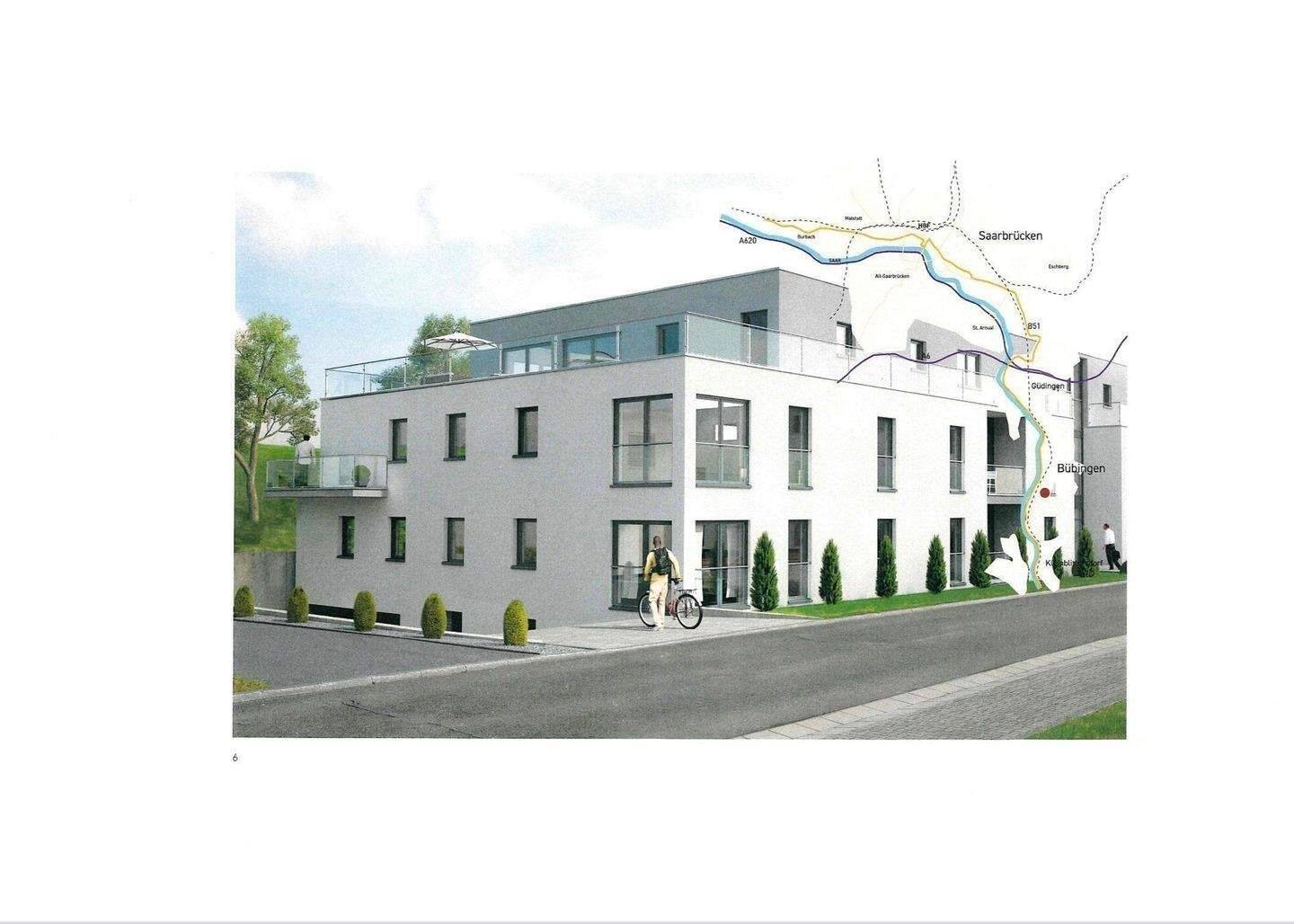 Wohnung große Dachterrasse ,2 Bäder, exclusive Küche und Klimaanlage, 66129 Saarbrücken